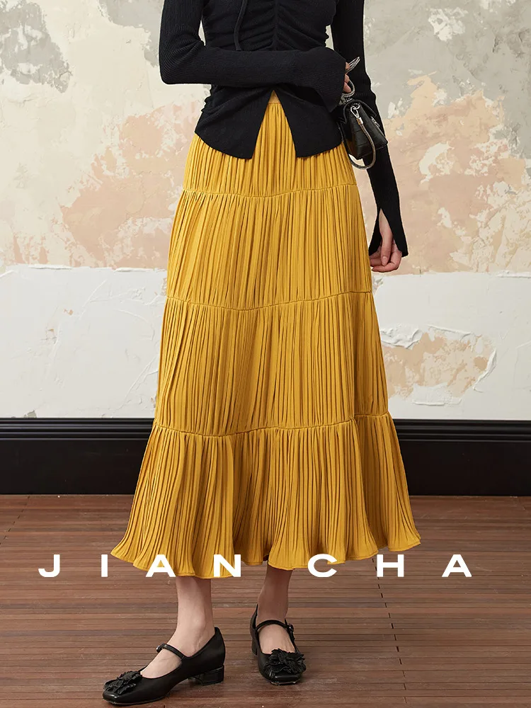 Romantic Aosphere Gold Pin Pear Flower adient Folded A-Line Skirt High Waist Commuter Sle Polyester Fabric Casual ...
Romantic Aosphere Gold Pin Pear Flower adient Folded A-Line Skirt High Waist Commuter Sle Polyester Fabric Casual ...