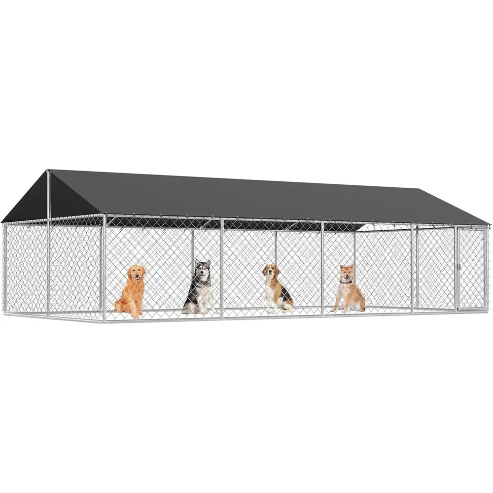 Sturdy Outdoor Dog Kennel - Large Mesh Cage with Lock for Pets (19.68ft x 9.84ft)
Sturdy Outdoor Dog Kennel - Large Mesh Cage with Lock for Pets (19.68ft x 9.84ft)