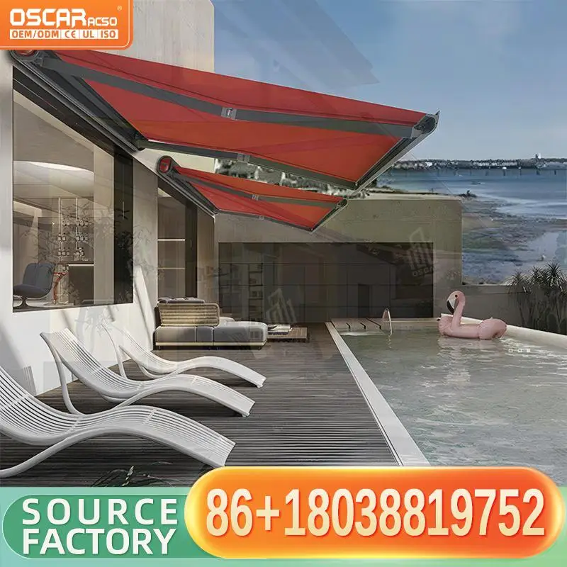 Electric Retractable Full Cassette Awning with White Frame Motorized for Patio Facade Shade Balcony Courtyard in US Retractable
Electric Retractable Full Cassette Awning with White Frame Motorized for Patio Facade Shade Balcony Courtyard in US Retractable