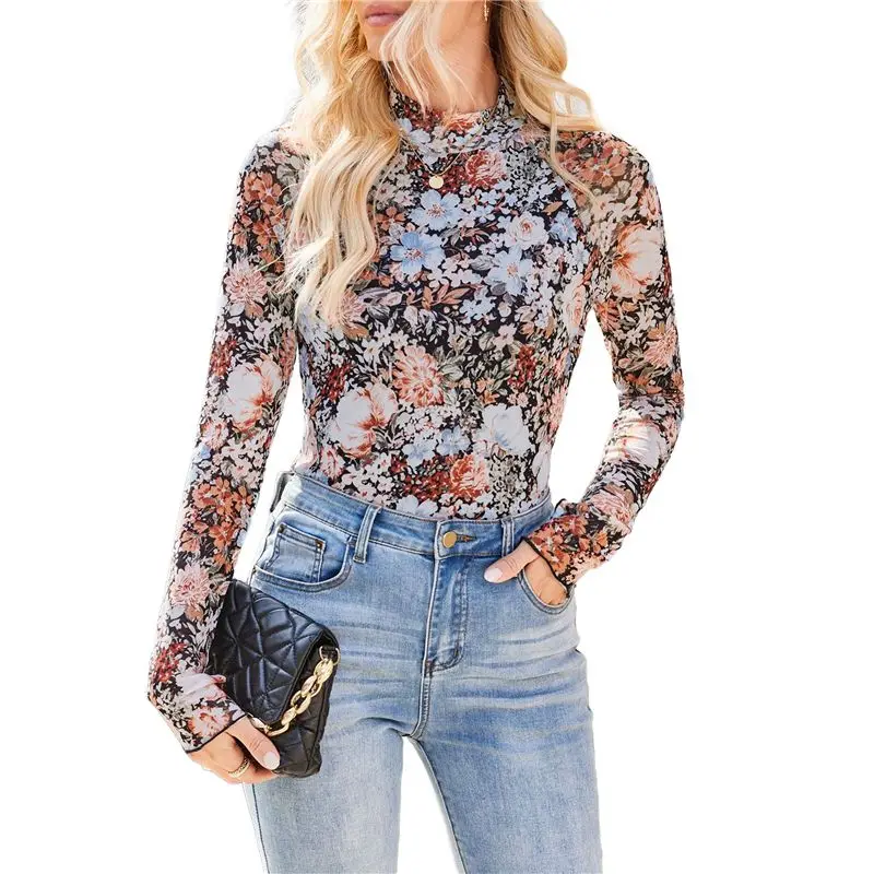 AEF6-Ladies Lace Long Sleeve Floral Mesh Stand Collar Outing Top
AEF6-Ladies Lace Long Sleeve Floral Mesh Stand Collar Outing Top