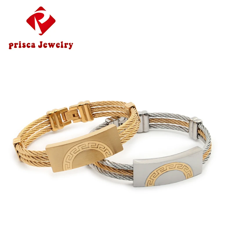 Gold Bracelets for Men Hip Hop Stainless Steel Wire Cable Bangles Handmade Silver Wristband Creative Homme Boys Brand Jewelry
Gold Bracelets for Men Hip Hop Stainless Steel Wire Cable Bangles Handmade Silver Wristband Creative Homme Boys Brand Jewelry