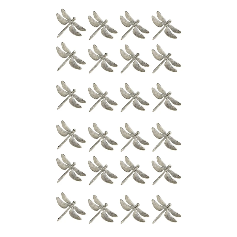 24 Pcs Dragonfly Napkin Rings, Zinc Alloy Napkin Buckle Silver Napkin Ring For Hotel Wedding Holiday Table Dinner Party
24 Pcs Dragonfly Napkin Rings, Zinc Alloy Napkin Buckle Silver Napkin Ring For Hotel Wedding Holiday Table Dinner Party