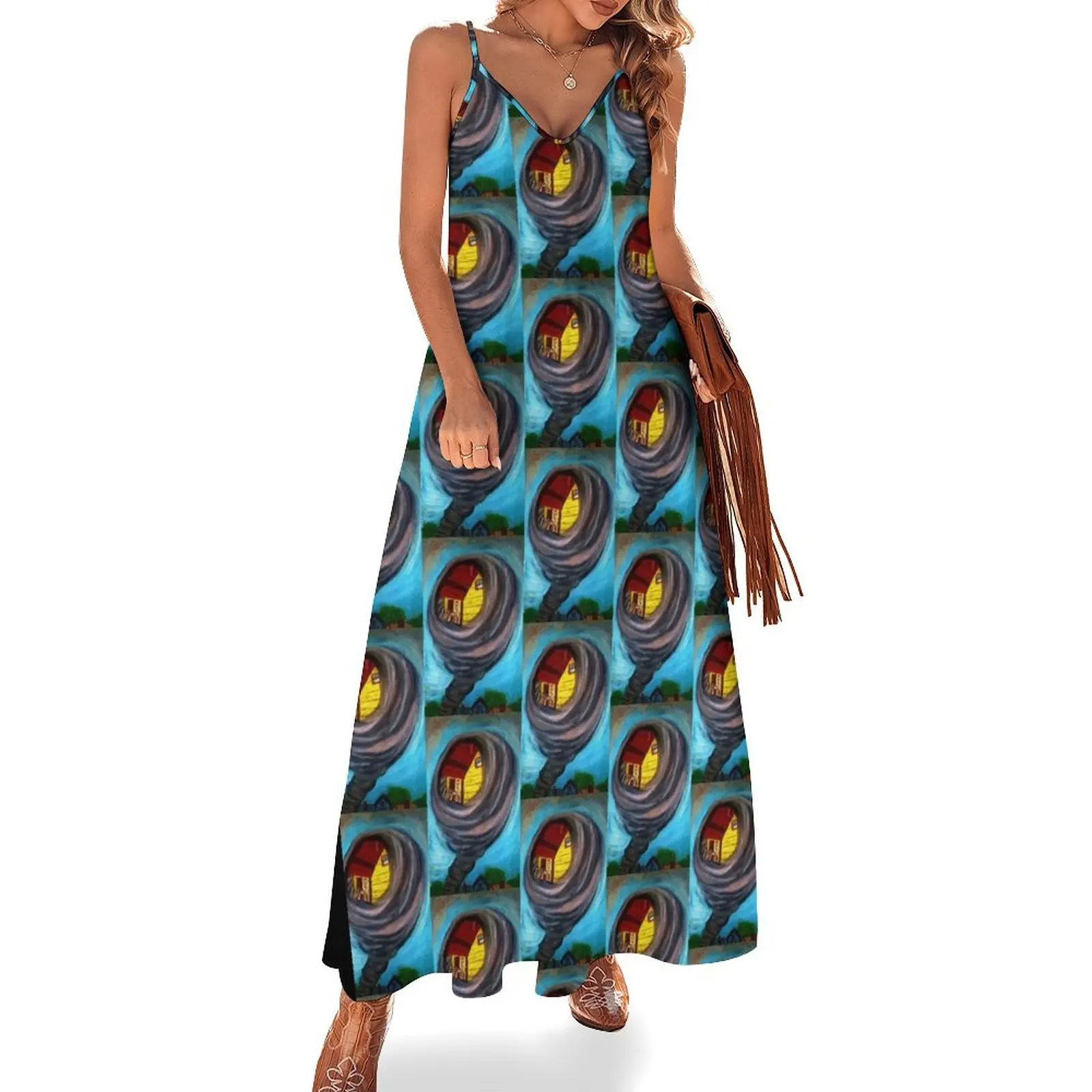 WIZARD OF OZ, TWISTER Sleeveless Dress festival outfit women dresses summer loose women's dress Dress
WIZARD OF OZ, TWISTER Sleeveless Dress festival outfit women dresses summer loose women's dress Dress