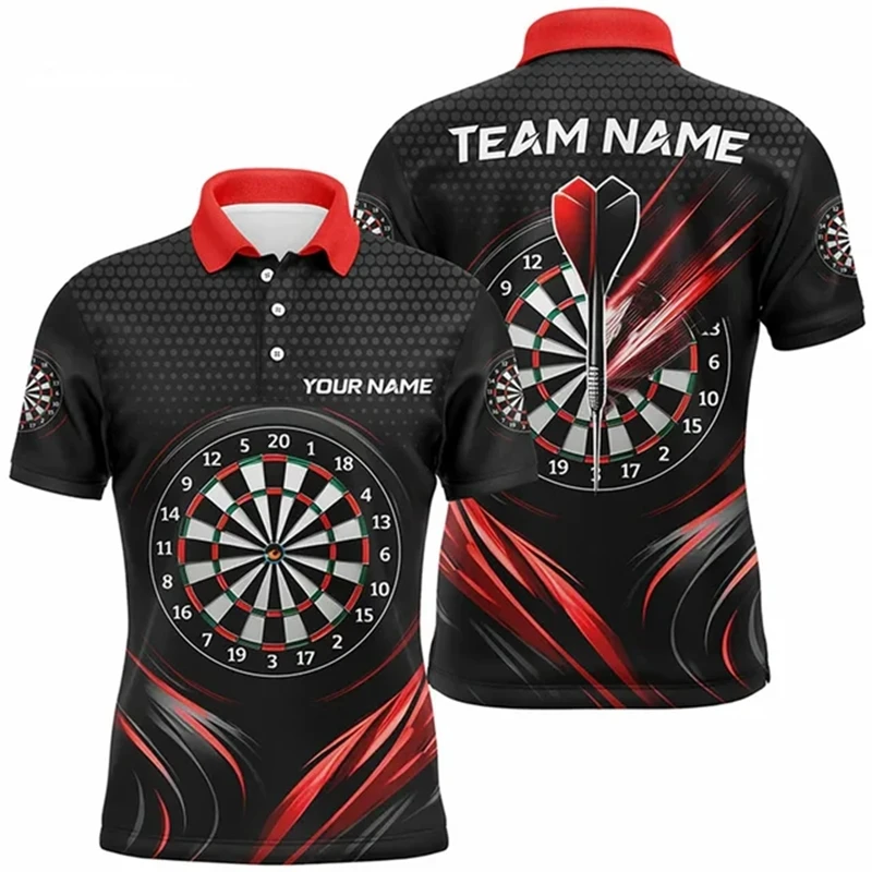 Men's Polo Shirt Personalization Team Name T-Shirts Funny 3D Dart Print Tees Casual Loose Lapel Short Sleeve Top Summer Clothing
Men's Polo Shirt Personalization Team Name T-Shirts Funny 3D Dart Print Tees Casual Loose Lapel Short Sleeve Top Summer Clothing