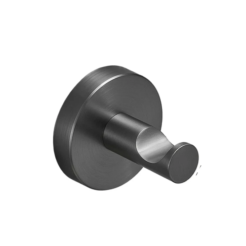 Design Bathroom Hardware Accessories Robe Hooks 304 Stainless Steel Gunmetal Gray Clothe Hook Perforated Installation
Design Bathroom Hardware Accessories Robe Hooks 304 Stainless Steel Gunmetal Gray Clothe Hook Perforated Installation