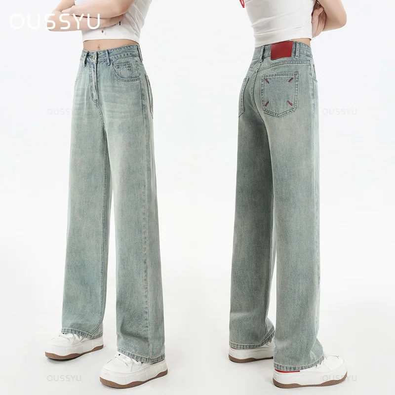 Woman Jeans High Waist Straight Wide Leg Cotton Denim Clothing Blue Streetwear Embroidery Vintage Fashion Harajuku Women Trouser
Woman Jeans High Waist Straight Wide Leg Cotton Denim Clothing Blue Streetwear Embroidery Vintage Fashion Harajuku Women Trouser