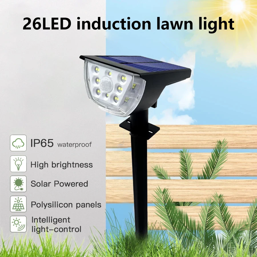 1/2 Pcs Solar Wall Floor Lamp Solar Spotlight 26 LED Solar Lawn Lights Spot Lights For Gardens Courtyards Balconies Lawns Party
1/2 Pcs Solar Wall Floor Lamp Solar Spotlight 26 LED Solar Lawn Lights Spot Lights For Gardens Courtyards Balconies Lawns Party