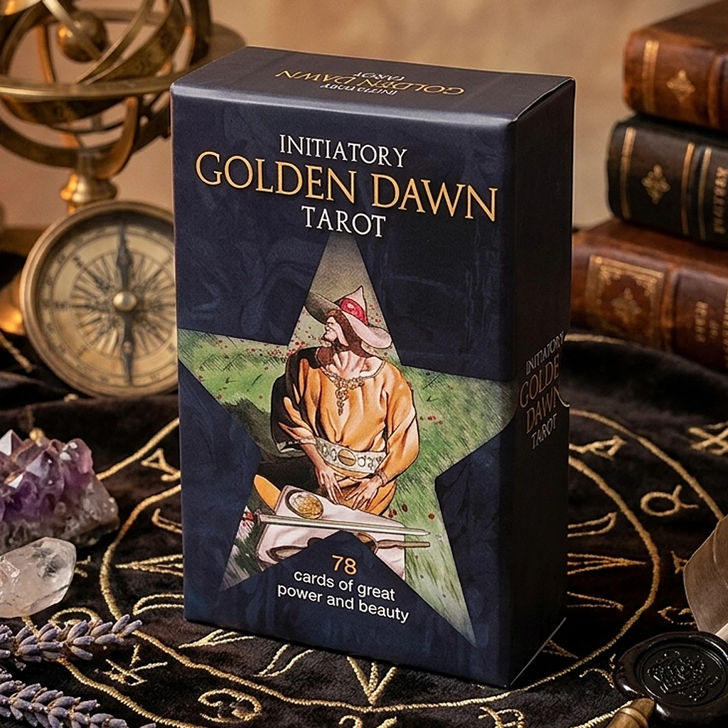 Initiatory Golden Dawn Tarot Deck 78 Cards Occult Esoteric Divination Game Set in Rigid Box 12*7cm Double-embossed Cardstock
Initiatory Golden Dawn Tarot Deck 78 Cards Occult Esoteric Divination Game Set in Rigid Box 12*7cm Double-embossed Cardstock