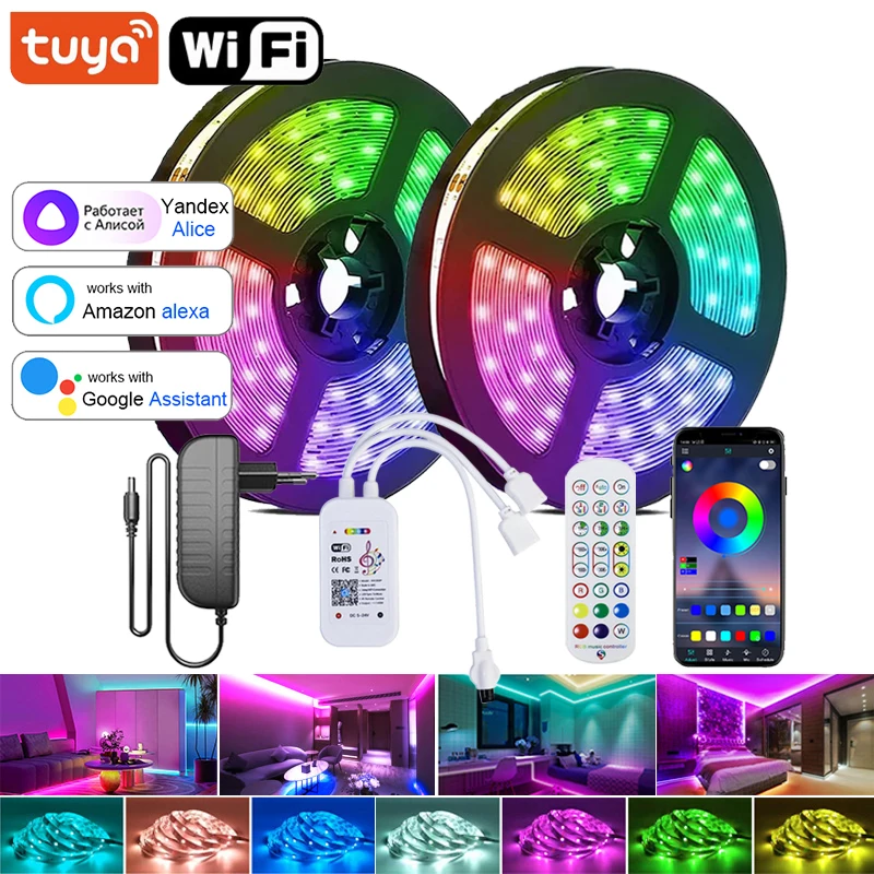 Led Strip Light Wifi Rgb 5050 Bluetooth Led Lights Strip 12V Rgb Led Tape Light 30M Smart Led Lights For Christmas Decoration
Led Strip Light Wifi Rgb 5050 Bluetooth Led Lights Strip 12V Rgb Led Tape Light 30M Smart Led Lights For Christmas Decoration