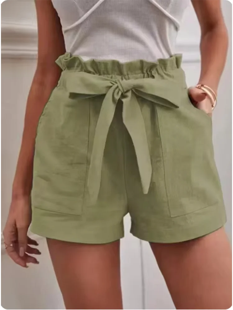 New Solid Color Simple Pocket Shorts Women Strap High Street Fashion Loose Pants Summer Cool Shorts
New Solid Color Simple Pocket Shorts Women Strap High Street Fashion Loose Pants Summer Cool Shorts