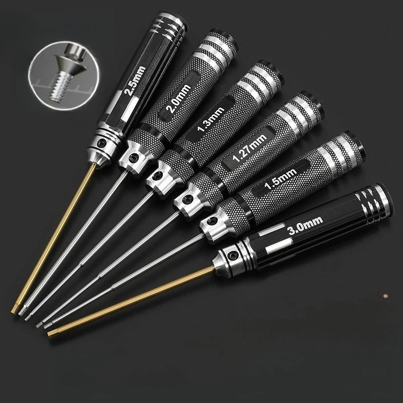 HSS/TiCN Hex Screwdriver Set Metric Ultra Hard for RC Drone Model Repair Hobby DIY Precision Hand Tool Kit
HSS/TiCN Hex Screwdriver Set Metric Ultra Hard for RC Drone Model Repair Hobby DIY Precision Hand Tool Kit