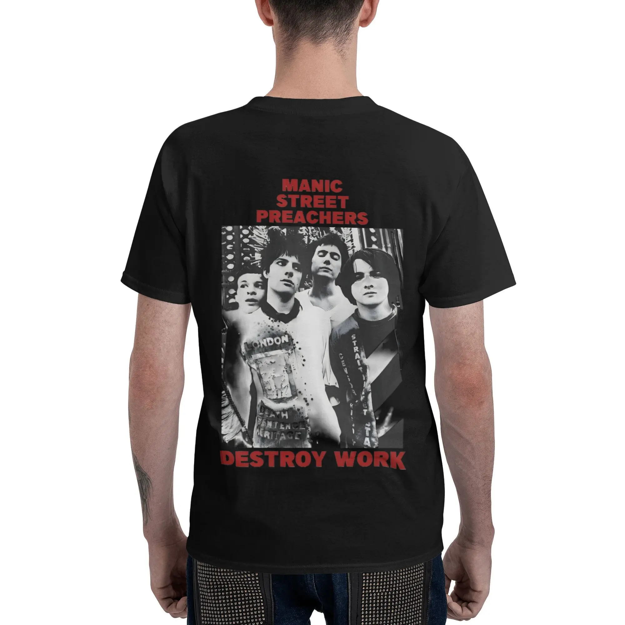 New 2025 yaer Promotional Poster for Manic Street Preachers with 'DESTROY WORK' and Band Members' Images t shirt men sleeve
New 2025 yaer Promotional Poster for Manic Street Preachers with 'DESTROY WORK' and Band Members' Images t shirt men sleeve