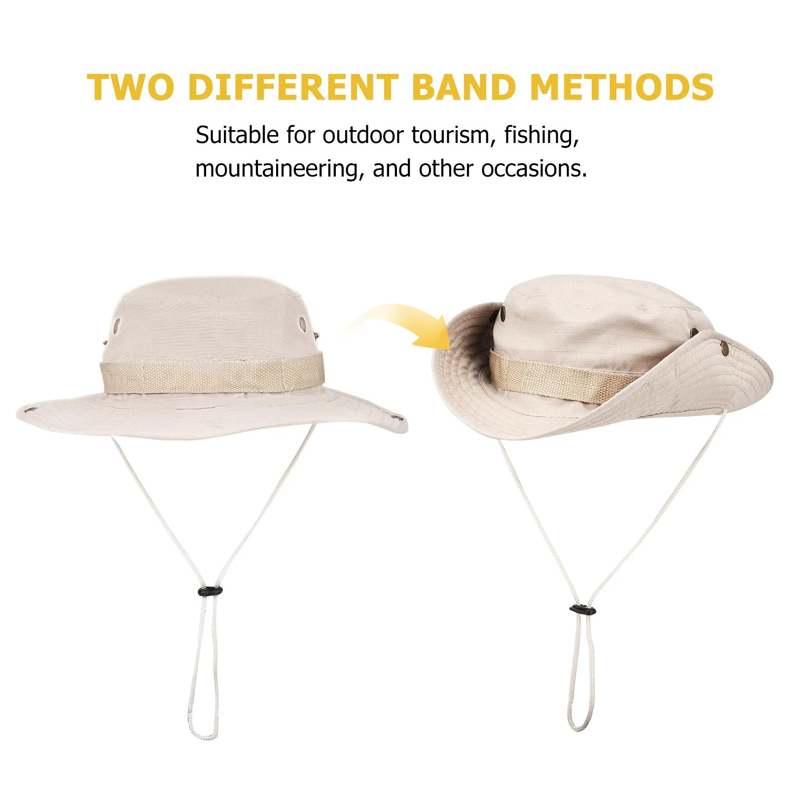 2 Pcs Fisherman Hat Lightweight Comfortable Polyester Material Khaki Bucket Hats for Men Women Summer Outdoor Fashion
2 Pcs Fisherman Hat Lightweight Comfortable Polyester Material Khaki Bucket Hats for Men Women Summer Outdoor Fashion