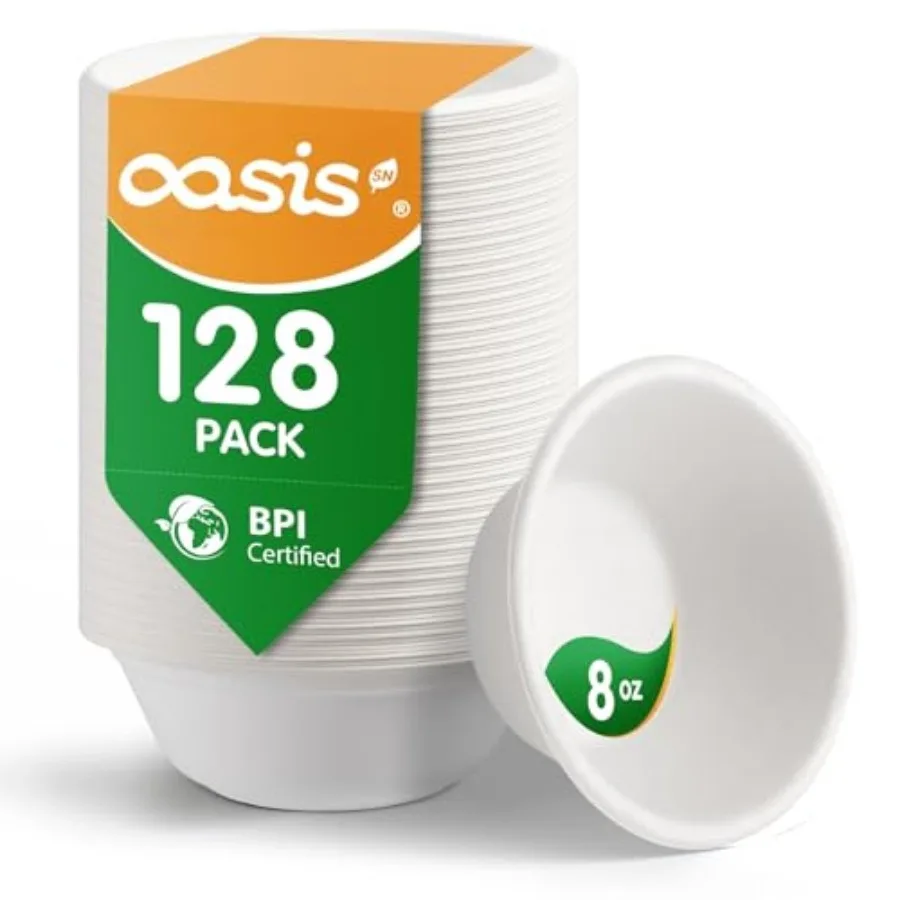 Pack Compostable Paper Bowls, Small Disposable Dessert and Snack Bowls, Heavy-Duty Bagasse Bowls for Ice Cream, Sauce and Meals
Pack Compostable Paper Bowls, Small Disposable Dessert and Snack Bowls, Heavy-Duty Bagasse Bowls for Ice Cream, Sauce and Meals