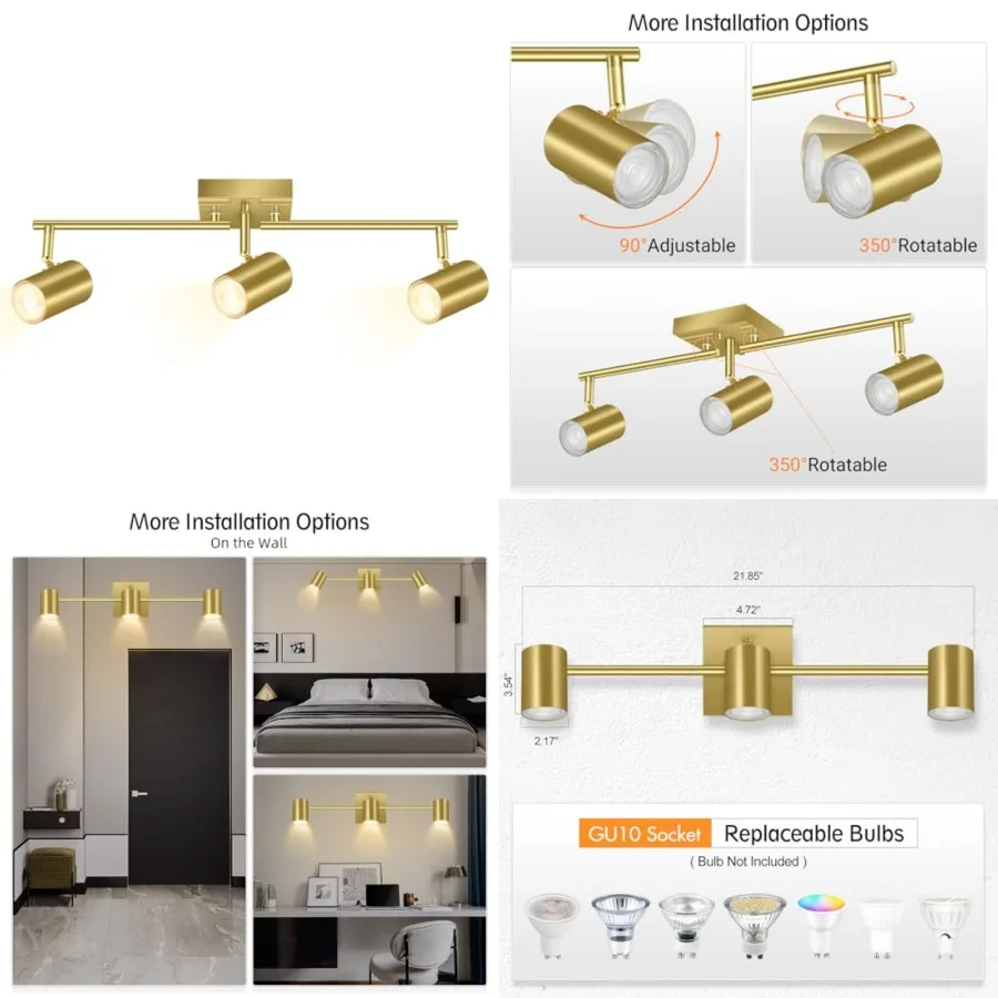Fixtures Ceiling, Kichen Track Lighting, Rotatable Light Heads, Adjustable Modern LED Track Lights for Kitchen/Living Room/Hall
Fixtures Ceiling, Kichen Track Lighting, Rotatable Light Heads, Adjustable Modern LED Track Lights for Kitchen/Living Room/Hall