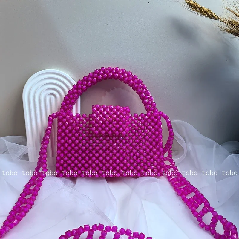 THE Designer Flap Handbag Woman Unique Long Bead Chain Lunch Bags New Handmade Bead Square Women Handbags
THE Designer Flap Handbag Woman Unique Long Bead Chain Lunch Bags New Handmade Bead Square Women Handbags
