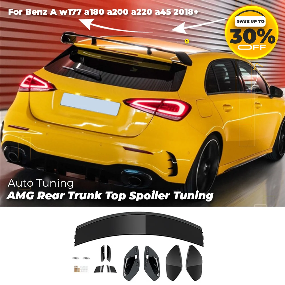 Glossy Black Rear Trunk Spoiler Trim Kit for Mercedes Benz A class w177 a180 a200 A45 2018+ AMG Style Sport Body Accessories
Glossy Black Rear Trunk Spoiler Trim Kit for Mercedes Benz A class w177 a180 a200 A45 2018+ AMG Style Sport Body Accessories