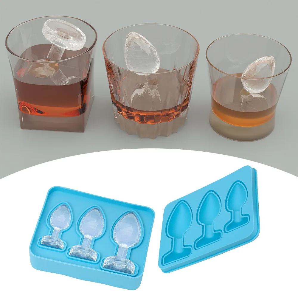 Kitchen Gadgets Silicone Ice Cube Mold Reusable 3 Grids Ice Cube Tray Easy Demoulding Prank Butt Plug Shaped Mold Summer
Kitchen Gadgets Silicone Ice Cube Mold Reusable 3 Grids Ice Cube Tray Easy Demoulding Prank Butt Plug Shaped Mold Summer