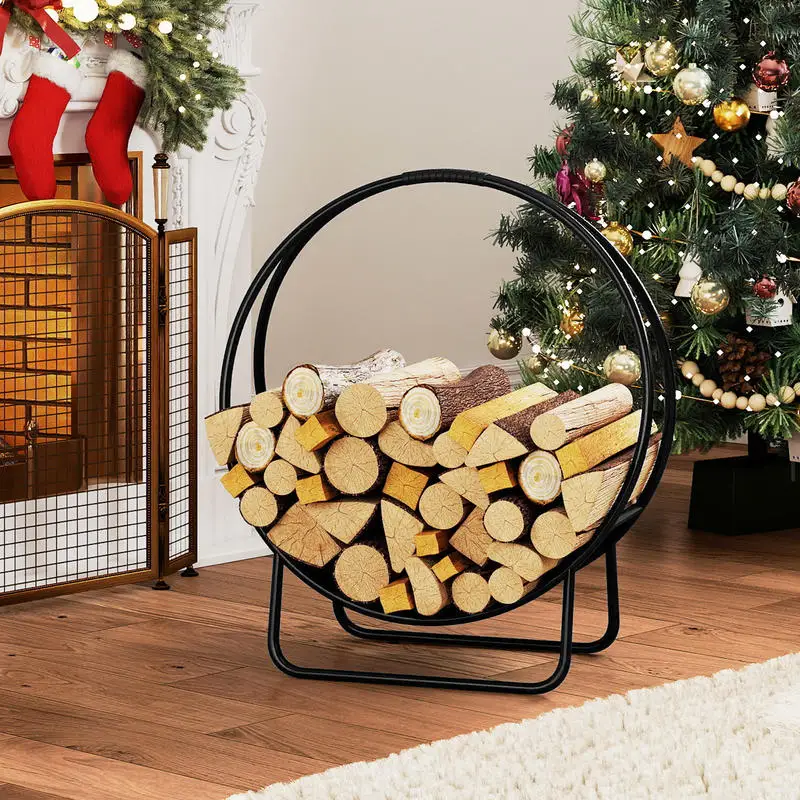 Firewood Log Hoop 20 Inch Round Heavy-duty Metal Curved Log Rack with Stand
Firewood Log Hoop 20 Inch Round Heavy-duty Metal Curved Log Rack with Stand