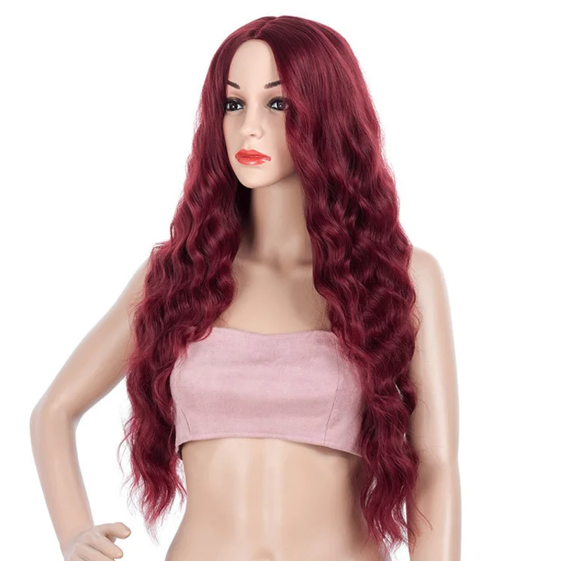 Women's with middle parting, corn perm, wavy pattern, long curly hair wig
Women's with middle parting, corn perm, wavy pattern, long curly hair wig