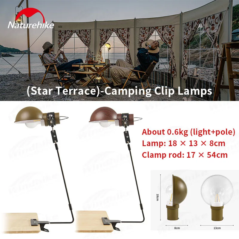 Naturehike Ultralight Camping Table Lamp Portable 600g Tent Hanging Lamp Table Clamp Lamp Night Lighting Tools IPX4 Waterproof
Naturehike Ultralight Camping Table Lamp Portable 600g Tent Hanging Lamp Table Clamp Lamp Night Lighting Tools IPX4 Waterproof
