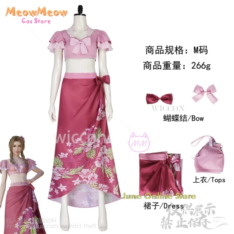FFIV Game Aerith Gainsborough Cosplay Beach Suits Girls Woman Fancy Dress Party Clothes Jirai Kei Halloween Cos
FFIV Game Aerith Gainsborough Cosplay Beach Suits Girls Woman Fancy Dress Party Clothes Jirai Kei Halloween Cos