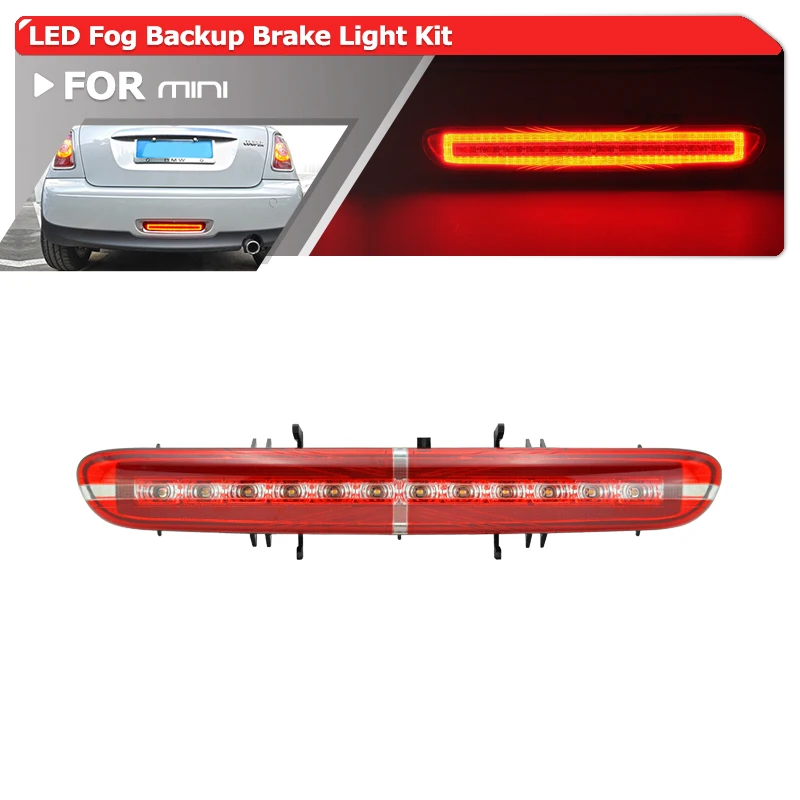 Mini Rear Bumper 3-in-1 Led Backup Reverse, Brake, Running Fog Light Kit For Mini Cooper R56 LCI R57 LCI R58 R59 E4 Approved
Mini Rear Bumper 3-in-1 Led Backup Reverse, Brake, Running Fog Light Kit For Mini Cooper R56 LCI R57 LCI R58 R59 E4 Approved