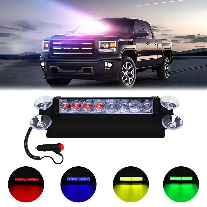 New12V 8 LED Car Police Lights Strobe Light Emergency Warning Signal Lamps Auto Truck Vehicle Flashing Windshield Flash Lighting
New12V 8 LED Car Police Lights Strobe Light Emergency Warning Signal Lamps Auto Truck Vehicle Flashing Windshield Flash Lighting