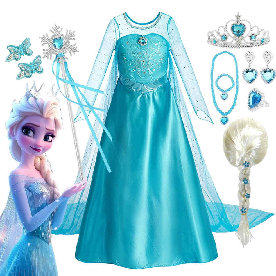 Disney Snow Queen Girls Costume Frozen Elsa Princess Dress Halloween Cosplay Kid Carnival Disguise Children Birthday Party Dress
Disney Snow Queen Girls Costume Frozen Elsa Princess Dress Halloween Cosplay Kid Carnival Disguise Children Birthday Party Dress