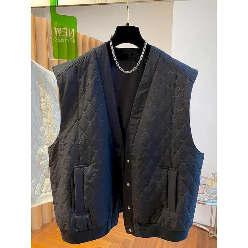 Workwear Waistcoats Women Autumn Winter Quilted Grid Vest V-neck Casual Sleeveless Cardigans Vintage Jackets Loose Women Tops
Workwear Waistcoats Women Autumn Winter Quilted Grid Vest V-neck Casual Sleeveless Cardigans Vintage Jackets Loose Women Tops