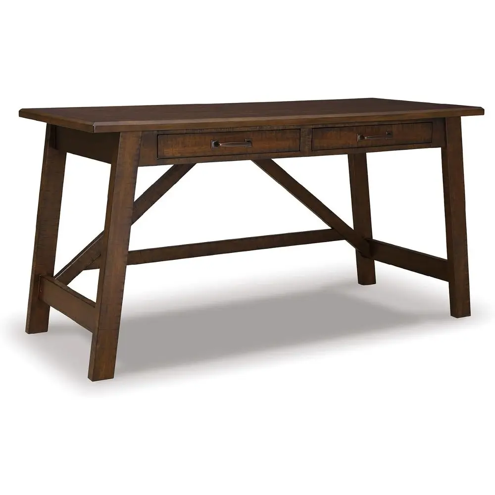 Rustic Industrial Desk with Drawers, Wood Construction, Smooth Storage for Home Offices, Brown
Rustic Industrial Desk with Drawers, Wood Construction, Smooth Storage for Home Offices, Brown