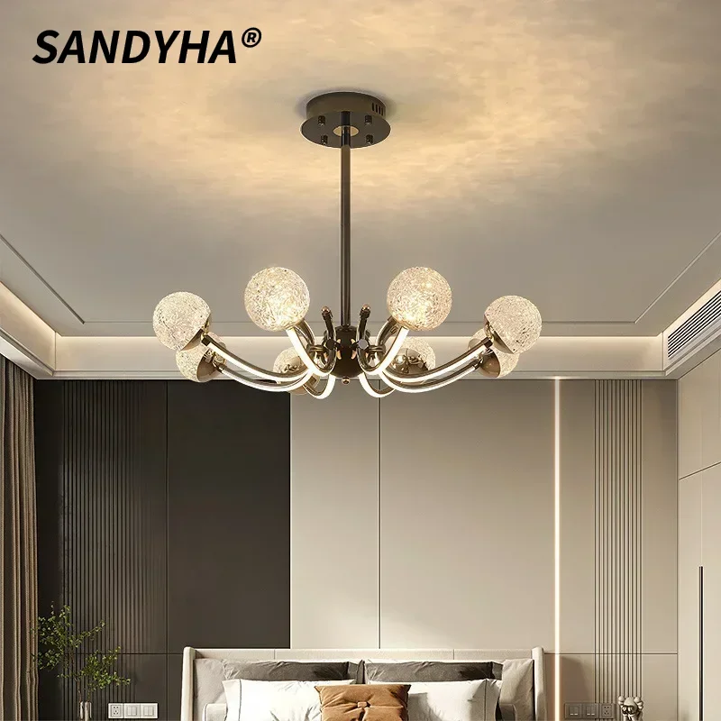 SANDYHA Creative Living Room Crystal Pendant Modern Simple LED Light Apply To Bedroom Chandelier Restaurant Decorative Lighting
SANDYHA Creative Living Room Crystal Pendant Modern Simple LED Light Apply To Bedroom Chandelier Restaurant Decorative Lighting