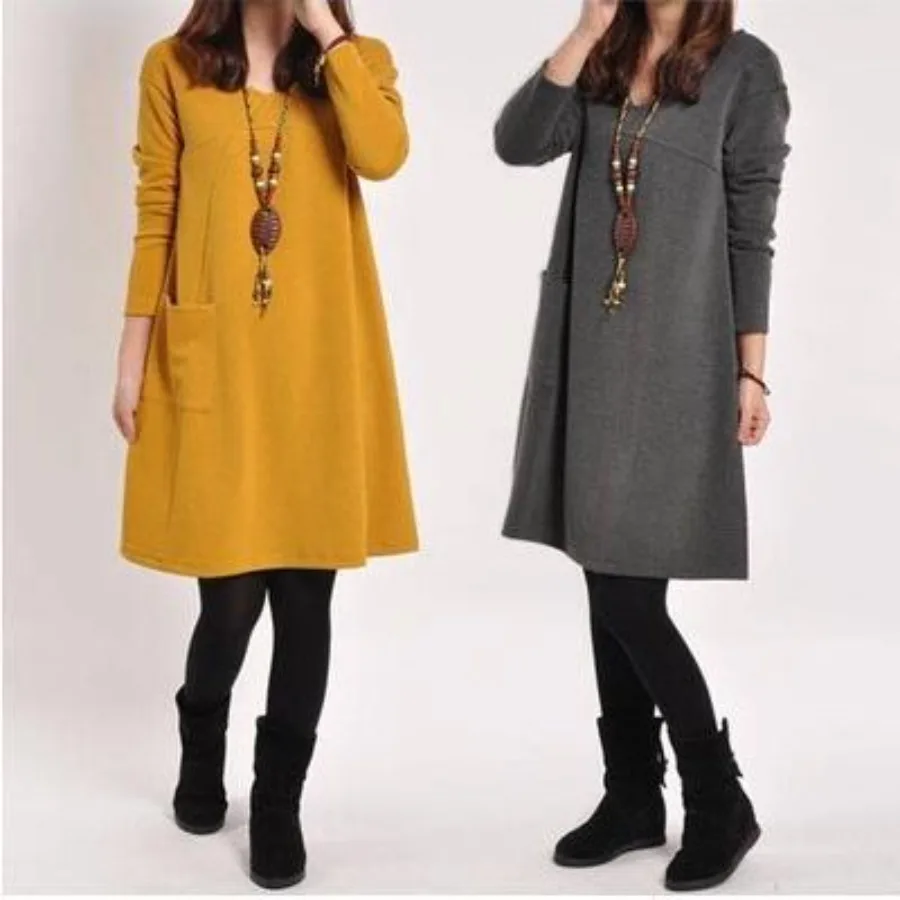 【HOT】New autumn and winter fattening and fattening MM large size women's spring and autumn loose long sleeve dress
【HOT】New autumn and winter fattening and fattening MM large size women's spring and autumn loose long sleeve dress