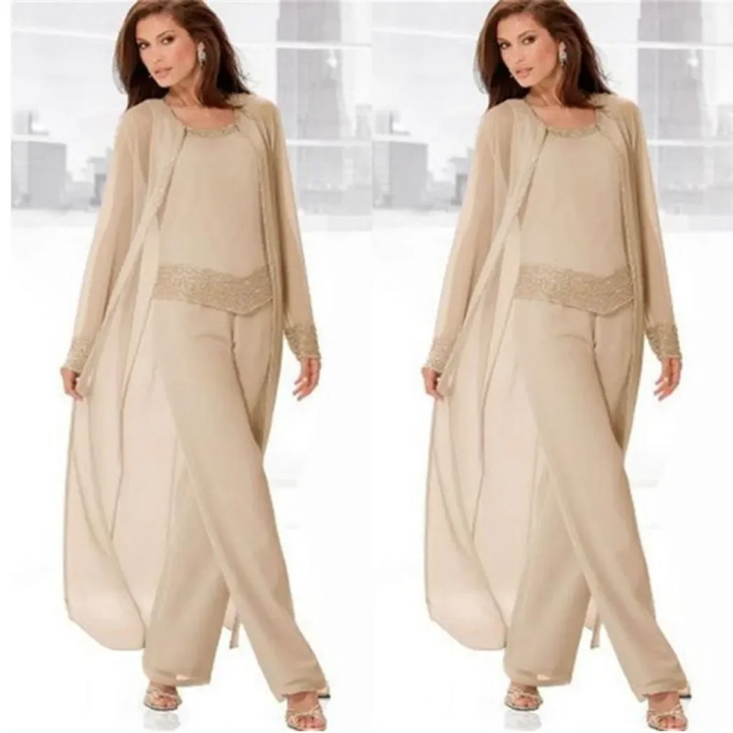 Champagne Best Selling Mother Of The Bride Pants Suit With Jacket Jewel Beaded Neck Long Sleeve Groom Mother Dresses ForWedding
Champagne Best Selling Mother Of The Bride Pants Suit With Jacket Jewel Beaded Neck Long Sleeve Groom Mother Dresses ForWedding