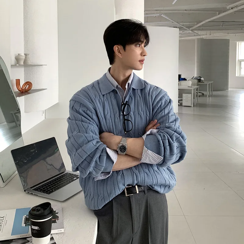 Men's Drop Shoulder Sleeve Sweater, Casual Loose Retro Coat, Korean Style, Trendy High Quality Linen Pattern Knitwear for Men
Men's Drop Shoulder Sleeve Sweater, Casual Loose Retro Coat, Korean Style, Trendy High Quality Linen Pattern Knitwear for Men