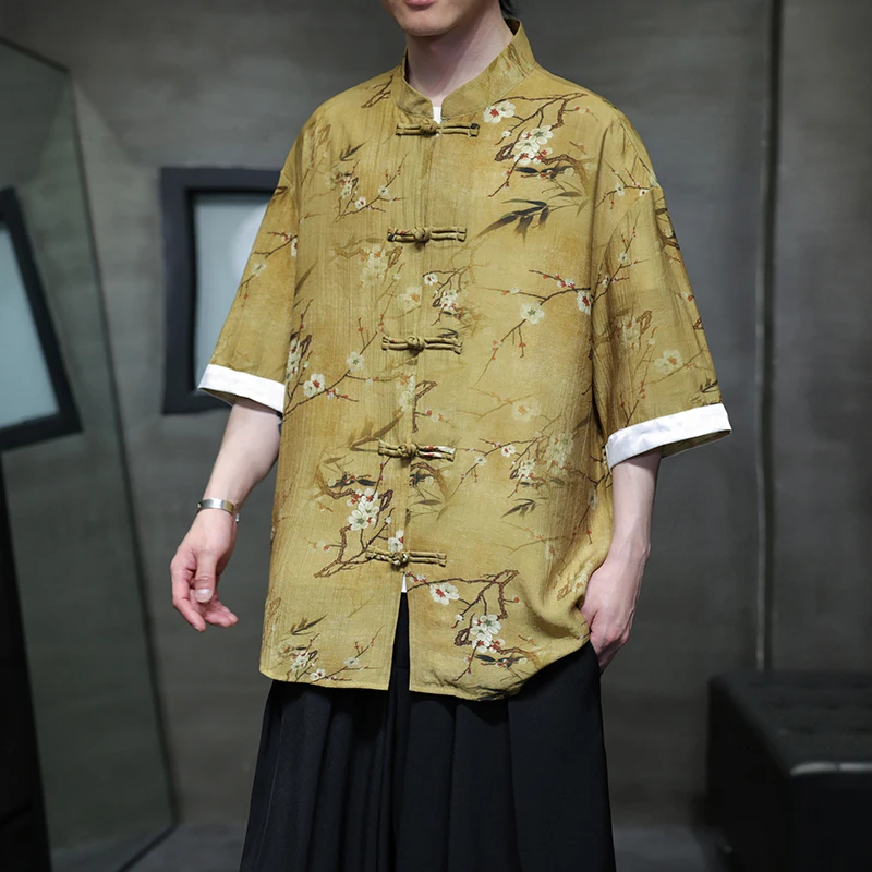 Большие размеры M-5XL, китайская рубашка для мужчин, забавная пляжная гавайская уличная одежда, туника на пуговицах с узлом и короткими рукавами, мужская
Большие размеры M-5XL, китайская рубашка для мужчин, забавная пляжная гавайская уличная одежда, туника на пуговицах с узлом и короткими рукавами, мужская