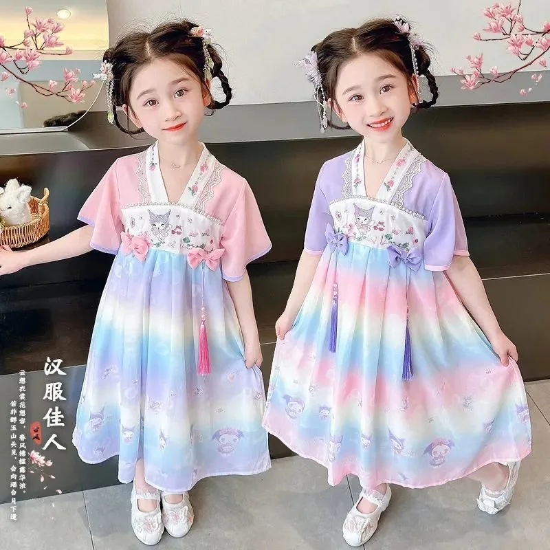 New Kuromi Anime Kawaii Sanrio Ins Fashion Baby Short Sleeve Shirt Dress Summer Cute Princess Skirt Clothes Gifts for Kids
New Kuromi Anime Kawaii Sanrio Ins Fashion Baby Short Sleeve Shirt Dress Summer Cute Princess Skirt Clothes Gifts for Kids