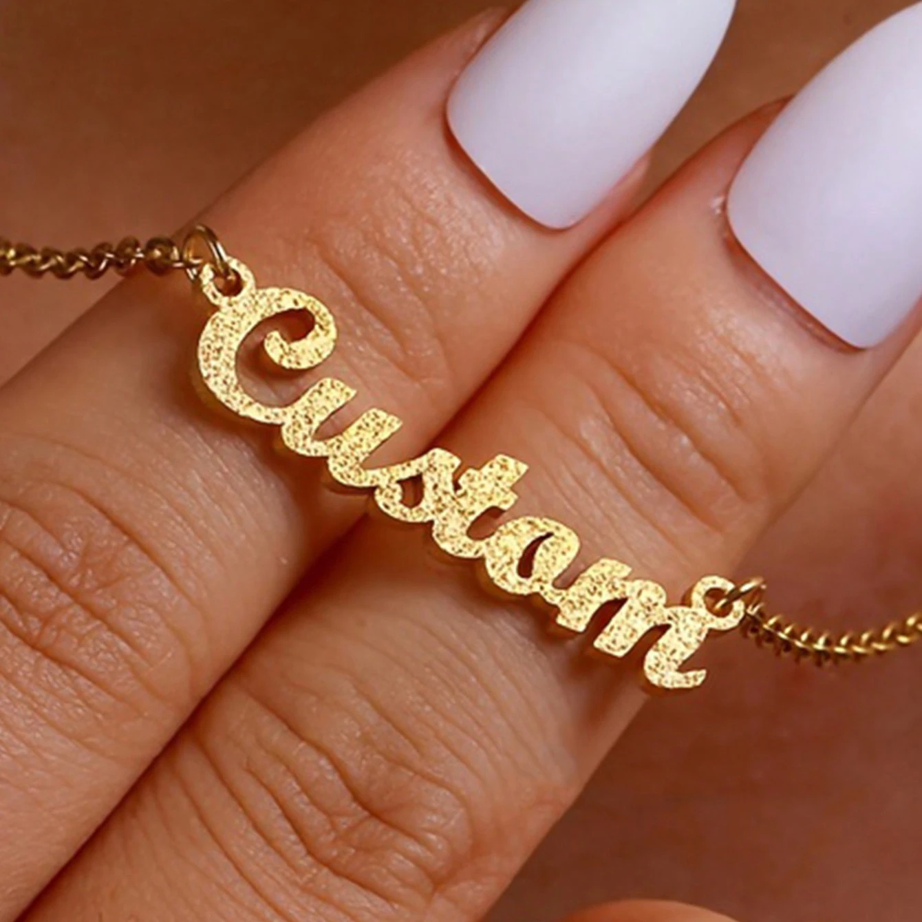 Custom Frosted Name Necklaces For Women Stainless Steel Customized Pendant Necklace Female Personalized Neck Chain Jewelry Gift
Custom Frosted Name Necklaces For Women Stainless Steel Customized Pendant Necklace Female Personalized Neck Chain Jewelry Gift