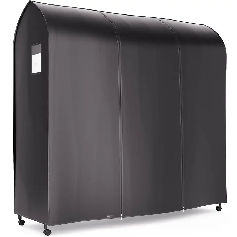 6ft Large Black Clothes Rack Cover with 2 Zippers Waterproof Nylon, Breathable, Dust Protector for Storage Garment Rack Cover ON
6ft Large Black Clothes Rack Cover with 2 Zippers Waterproof Nylon, Breathable, Dust Protector for Storage Garment Rack Cover ON