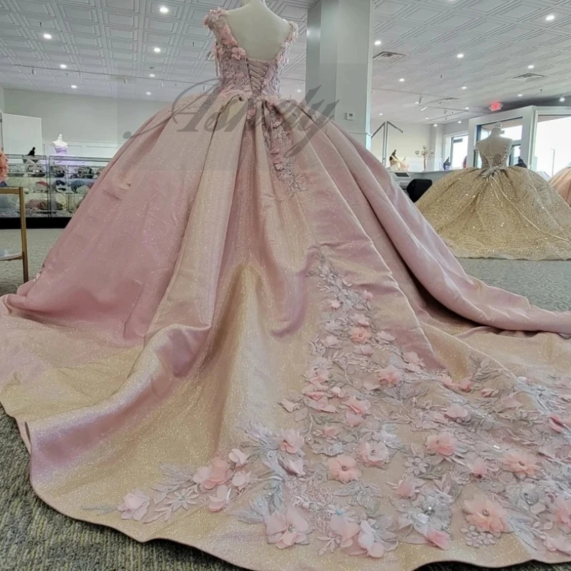 Customized Pink Quinceanera Dresses Princess 15 16 Year Girl V Neck 3D Flower Sweep Train Women Prom Birthday Party Pageant 2025
Customized Pink Quinceanera Dresses Princess 15 16 Year Girl V Neck 3D Flower Sweep Train Women Prom Birthday Party Pageant 2025