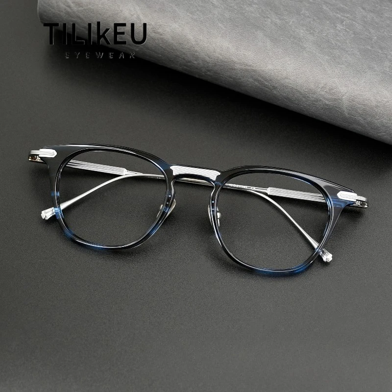 Японские дизайнерские оправы для очков из чистого титана, ультралегкие (13,4 г), ручной работы, из ацетата, ретро-овал, для мужчин и женщин, подходят для линз по рецепту
Японские дизайнерские оправы для очков из чистого титана, ультралегкие (13,4 г), ручной работы, из ацетата, ретро-овал, для мужчин и женщин, подходят для линз по рецепту