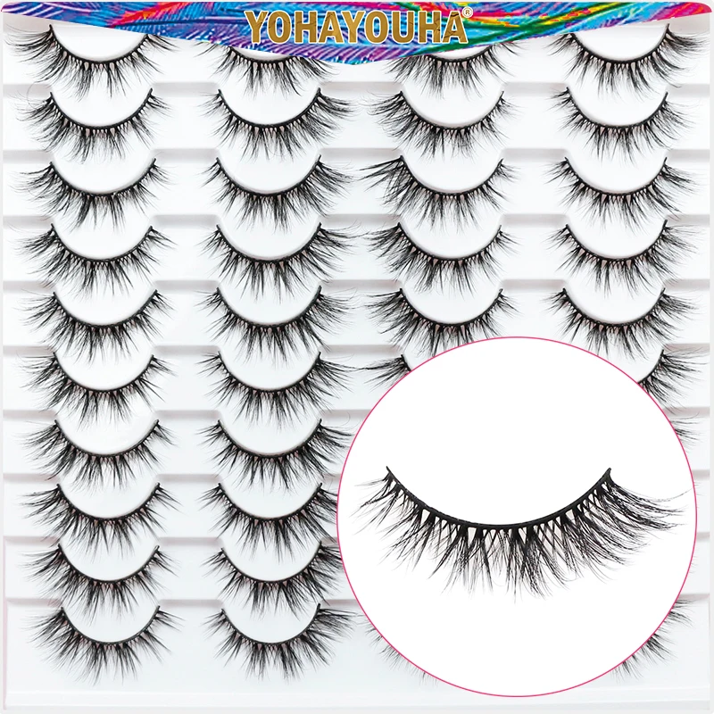 YOHAYOUHA 3d 20 Pairs Naked Lashes Court Naturel Cat Eye Small Eyelashes Light Cils Nstyral 15mm Slim Eyelash Boxes Wholesale
YOHAYOUHA 3d 20 Pairs Naked Lashes Court Naturel Cat Eye Small Eyelashes Light Cils Nstyral 15mm Slim Eyelash Boxes Wholesale