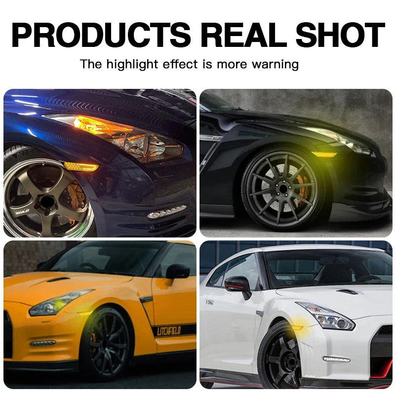 2PCS For Nissan GTR R35 Coupe 2007-2012 2013 2014 2015 2016 2017 LED Side Marker Light Turn Signal Blinker Lamps Car Accessories
2PCS For Nissan GTR R35 Coupe 2007-2012 2013 2014 2015 2016 2017 LED Side Marker Light Turn Signal Blinker Lamps Car Accessories