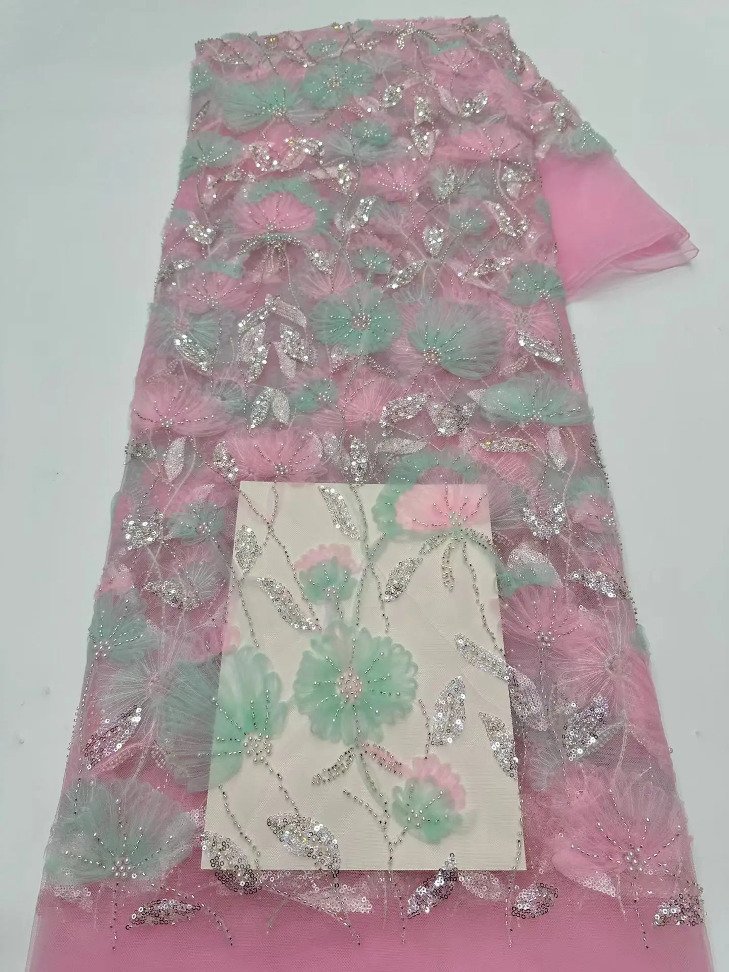 Pink Sequins Beads Lace Fabric 2026 Premium Quality Bright Nigerian Sequined Lace Fabric Wedding Gown Sewing Material 5Y M412-1
Pink Sequins Beads Lace Fabric 2026 Premium Quality Bright Nigerian Sequined Lace Fabric Wedding Gown Sewing Material 5Y M412-1