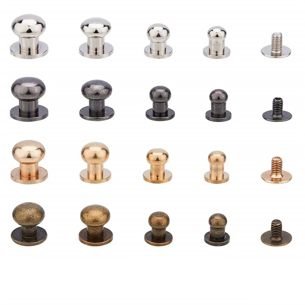 50set Ball Head Stud Screw Back Nipple Rivet Studs Button Leather Craft Belt Nail Rivet for DIY Craft Leather Repairs Decoration
50set Ball Head Stud Screw Back Nipple Rivet Studs Button Leather Craft Belt Nail Rivet for DIY Craft Leather Repairs Decoration