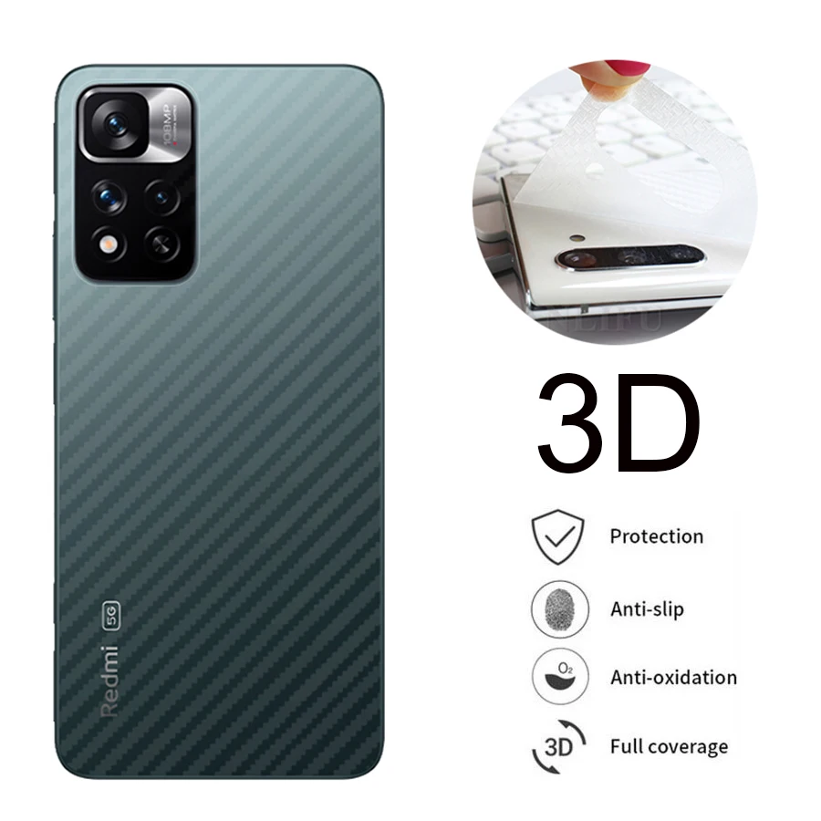 5Pcs 3D Carbon Fiber Screen Protector For Xiaomi Mi 11 10 Lite Poco F3 X3 NFC Redmi Note 8T 9 10 Pro Back Cover Protective Film
5Pcs 3D Carbon Fiber Screen Protector For Xiaomi Mi 11 10 Lite Poco F3 X3 NFC Redmi Note 8T 9 10 Pro Back Cover Protective Film