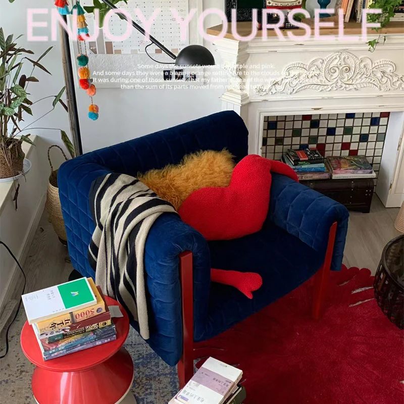 French Nordic Sofa Chairs Single Fabric Leisure Living Room Luxury Chair Designer Balcony Iron Fauteuil Salon Furniture Home
French Nordic Sofa Chairs Single Fabric Leisure Living Room Luxury Chair Designer Balcony Iron Fauteuil Salon Furniture Home
