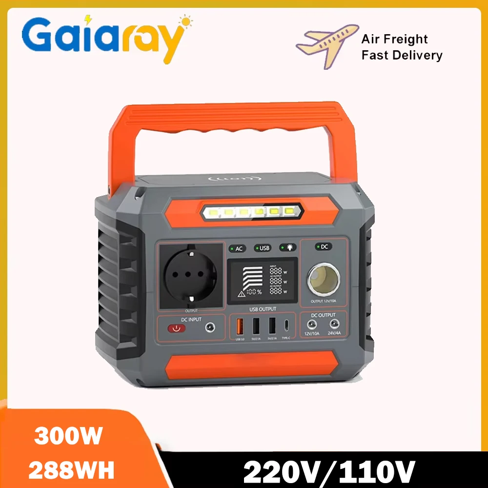Gaiaray 300W Solar Generator Portable Solar Power Station 288Wh Outdoor Power Bank 110V 220V UPS Power Plant for Camping Power
Gaiaray 300W Solar Generator Portable Solar Power Station 288Wh Outdoor Power Bank 110V 220V UPS Power Plant for Camping Power