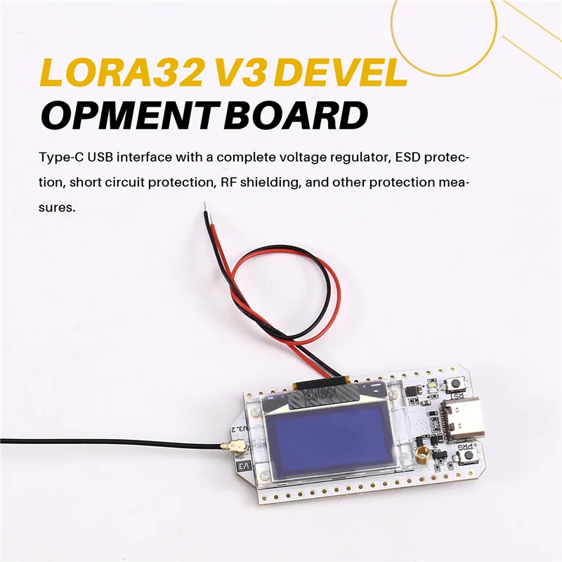 Lora32 V3 915 МГц ESP32-S3 Wi-Fi + BT ESP32 Dev Board SX1262 CP2102 OLED-дисплей Комплект Lora с корпусом Модернизированная версия
Lora32 V3 915 МГц ESP32-S3 Wi-Fi + BT ESP32 Dev Board SX1262 CP2102 OLED-дисплей Комплект Lora с корпусом Модернизированная версия