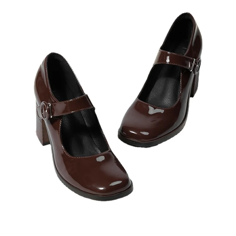 Retro Women Shoes Black High Heel Button Square Toe Square Heel Casual Pumps Buckle Strap Elegant Lovely Fashion Sexy
Retro Women Shoes Black High Heel Button Square Toe Square Heel Casual Pumps Buckle Strap Elegant Lovely Fashion Sexy